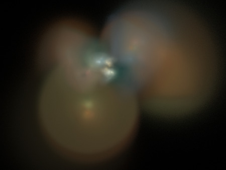 image of one Digital Fractal on Black Colorの写真素材