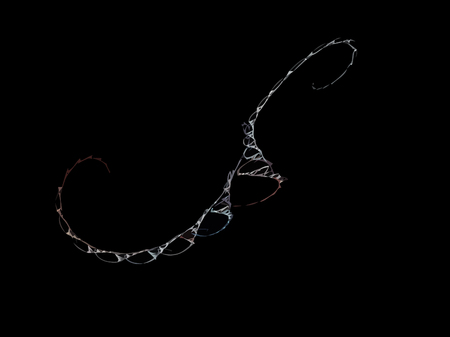 image of one Digital Fractal on Black Colorのイラスト素材