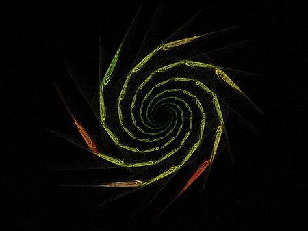 image of one Digital Fractal on Black Color