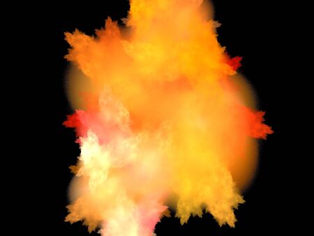 image of one Digital Fractal on Black Color