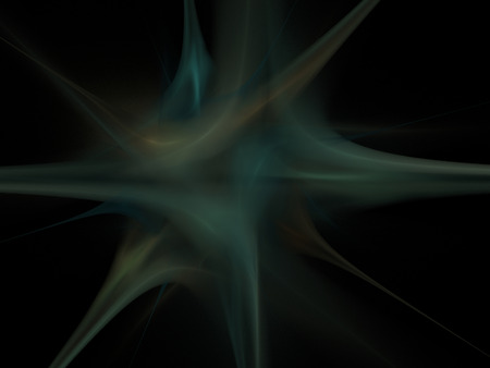 image of one Digital Fractal on Black Colorの写真素材