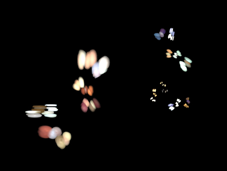 image of one Digital Fractal on Black Color