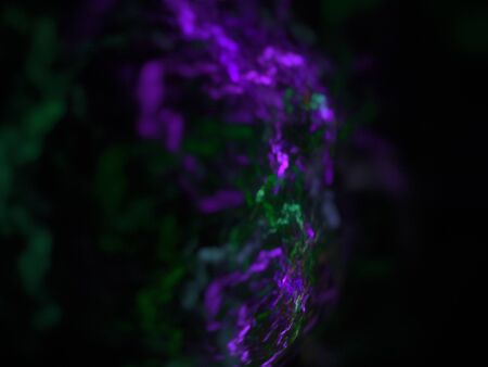 image of one Digital Fractal on Black Colorの写真素材