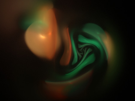 image of one Digital Fractal on Black Colorの写真素材