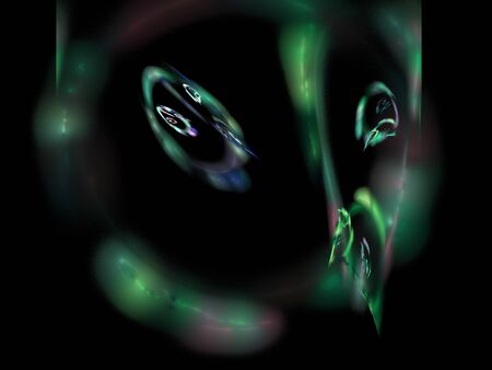 image of one Digital Fractal on Black Color