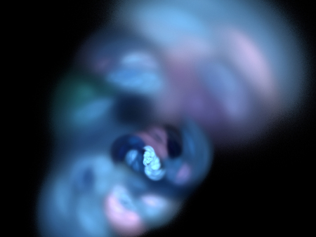 image of one Digital Fractal on Black Colorの写真素材