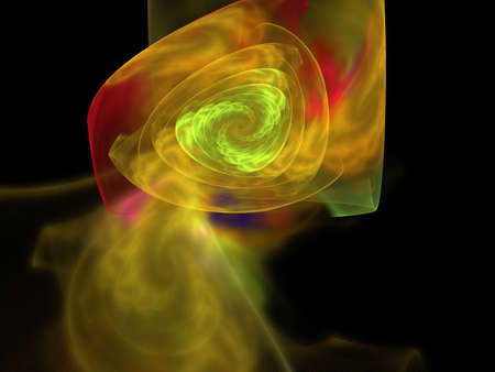 image of one Digital Fractal on Black Color