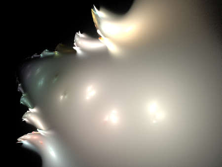 image of one Digital Fractal on Black Colorの写真素材
