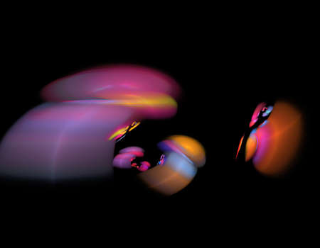 image of one Digital Fractal on Black Color