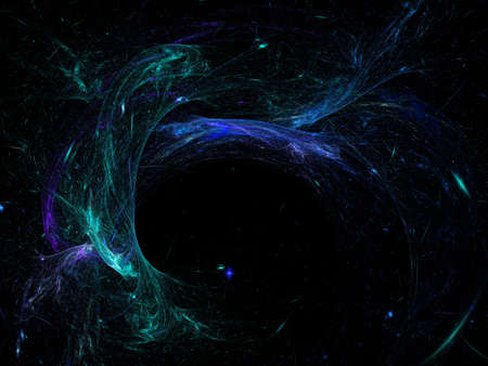image of one Digital Fractal on Black Color