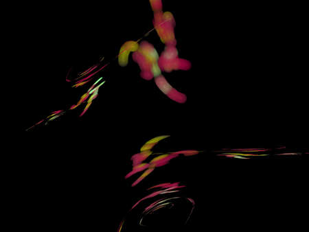 image of one Digital Fractal on Black Colorの写真素材