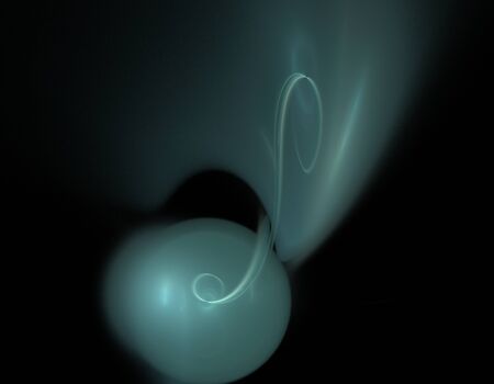image of one Digital Fractal on Black Color