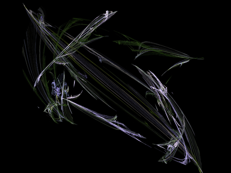 image of one Digital Fractal on Black Colorの写真素材