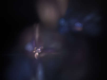 image of one Digital Fractal on Black Colorの写真素材