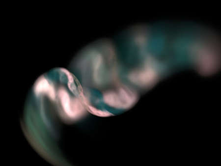 image of one Digital Fractal on Black Colorの写真素材