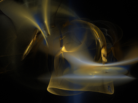 image of one Digital Fractal on Black Colorの写真素材