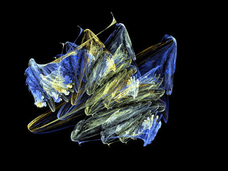 image of one Digital Fractal on Black Color