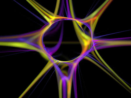 image of one Digital Fractal on Black Color