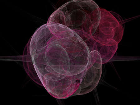 image of one Digital Fractal on Black Color