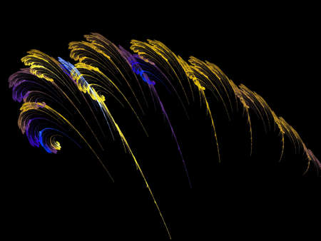 image of one Digital Fractal on Black Color
