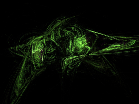 image of one Digital Fractal on Black Colorの写真素材