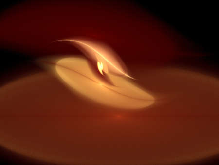 image of one Digital Fractal on Black Colorの写真素材