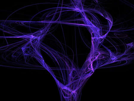 image of one Digital Fractal on Black Color