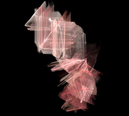 image of one Digital Fractal on Black Color