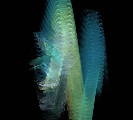 image of one Digital Fractal on Black Color