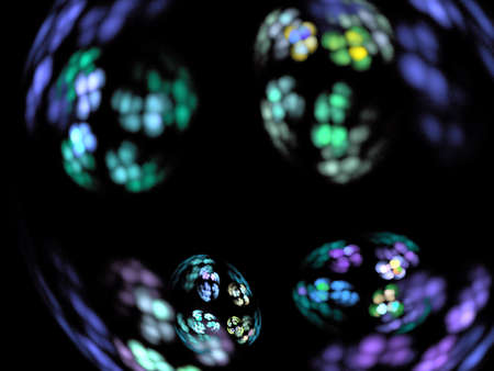 image of one Digital Fractal on Black Color
