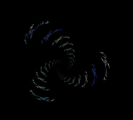 image of one Digital Fractal on Black Color