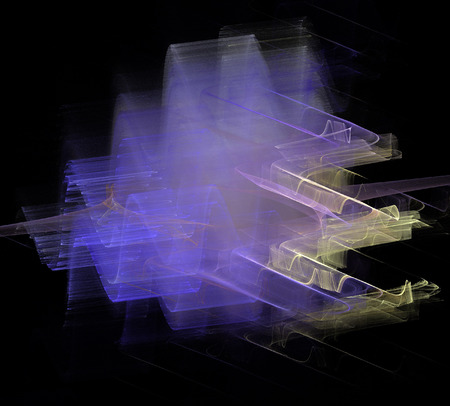 image of one Digital Fractal on Black Color