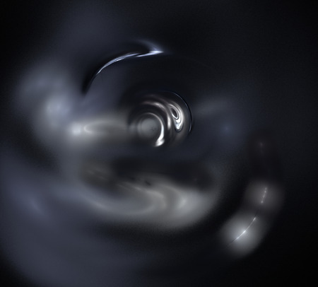 image of one Digital Fractal on Black Colorの写真素材