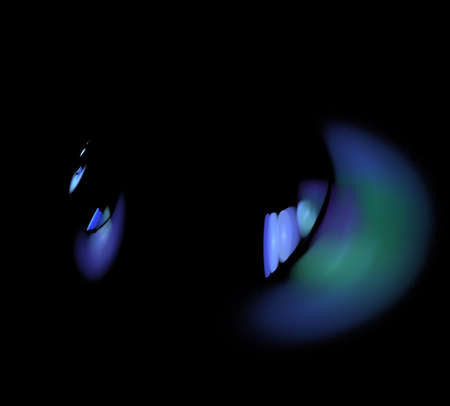 image of one Digital Fractal on Black Colorの写真素材