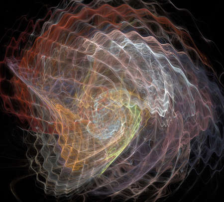 image of one Digital Fractal on Black Color