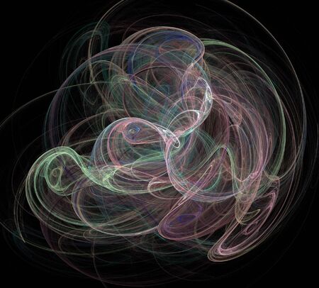 image of one Digital Fractal on Black Color