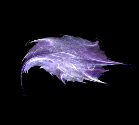 image of one Digital Fractal on Black Colorの写真素材