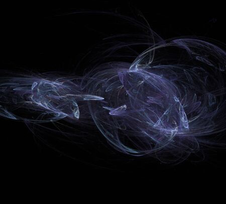 image of one Digital Fractal on Black Color