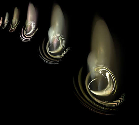 image of one Digital Fractal on Black Color
