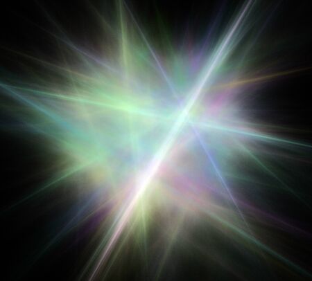 image of one Digital Fractal on Black Color