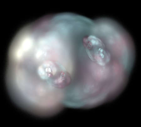 image of one Digital Fractal on Black Color