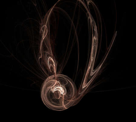 image of one Digital Fractal on Black Color