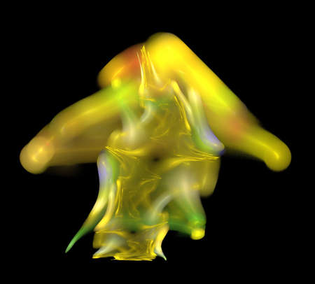 image of one Digital Fractal on Black Color