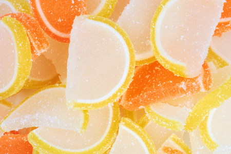 many Multicolor Fruit Jellyの写真素材