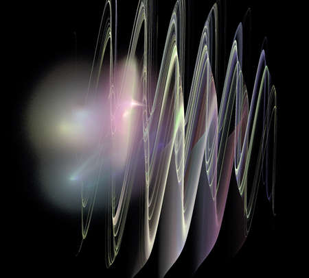image of one Digital Fractal on Black Color