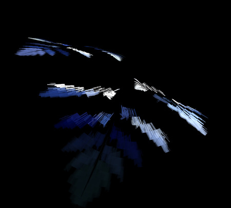 image of one Digital Fractal on Black Colorの写真素材