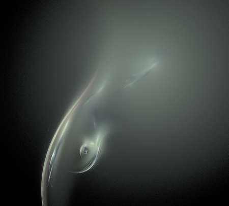 image of one Digital Fractal on Black Color