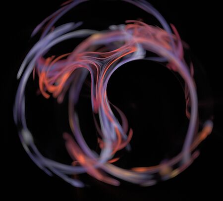 image of one Digital Fractal on Black Color