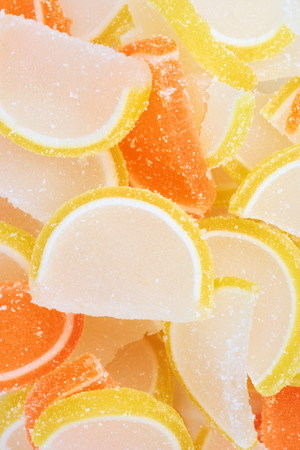 many Multicolor Fruit Jellyの写真素材