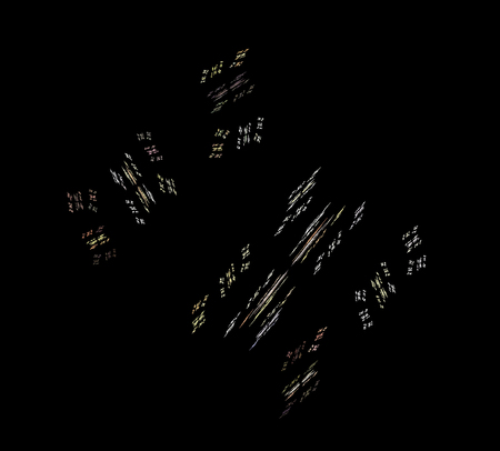 image of one Digital Fractal on Black Color
